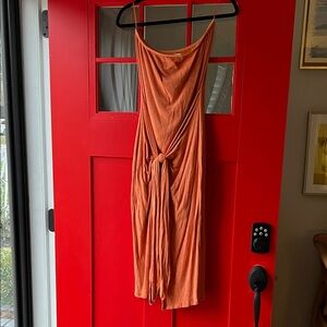 Lena Strapless Dress in Vibrant Orange